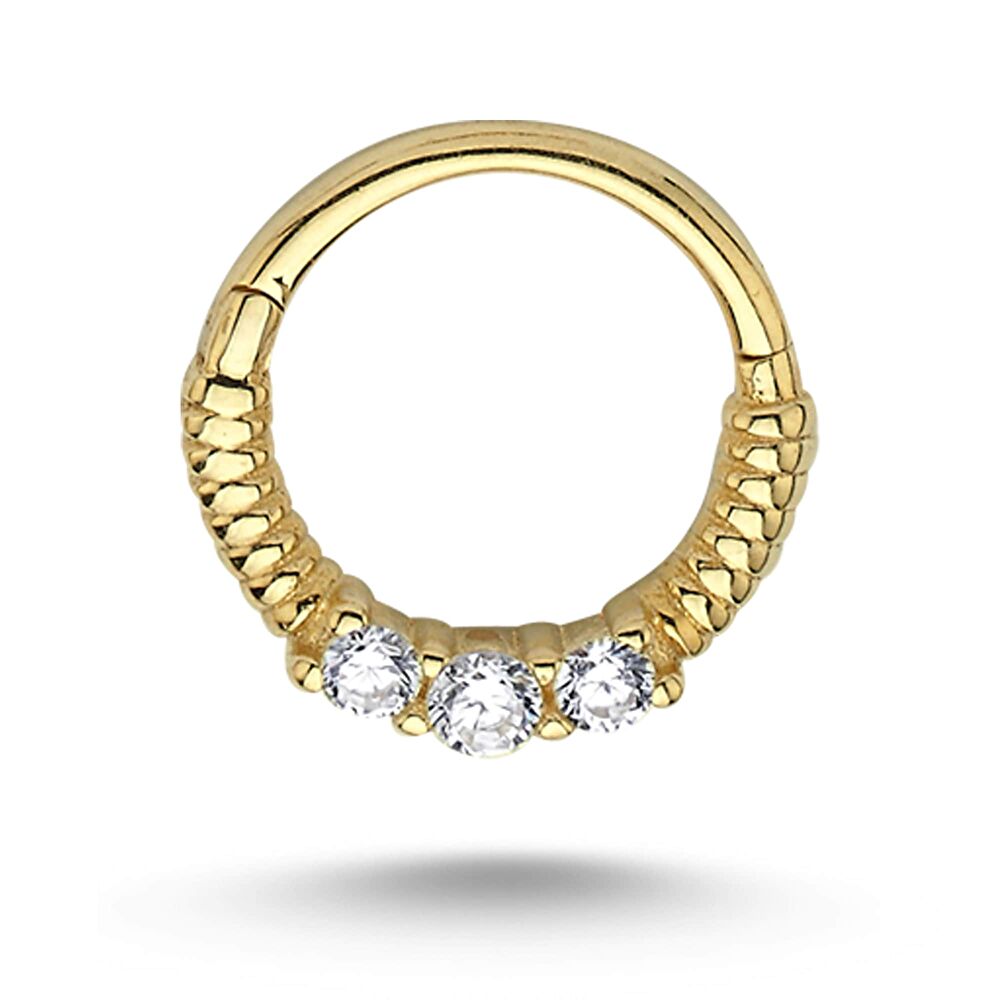 Pırlantalı Halka Piercing - 140655