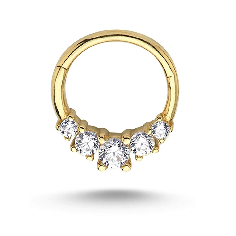 Pırlantalı Halka Piercing - 140657
