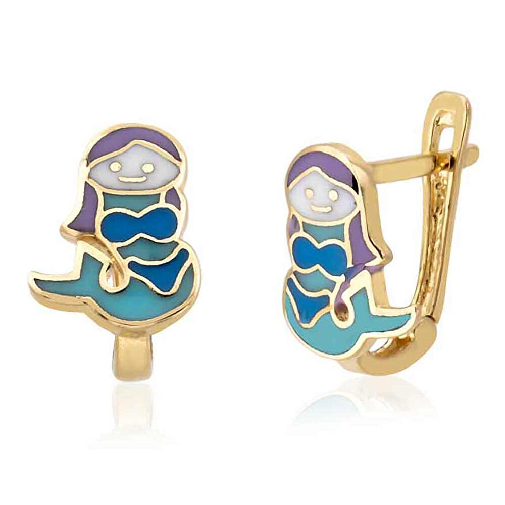 Deniz Kızı  Mineli Çocuk Küpe - 0040455
