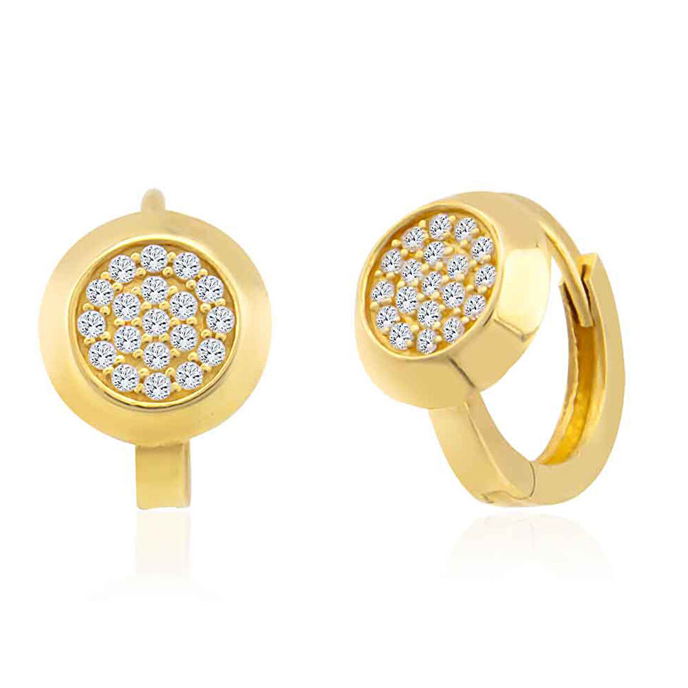 Taş Detaylı Halka Küpe - 0001052