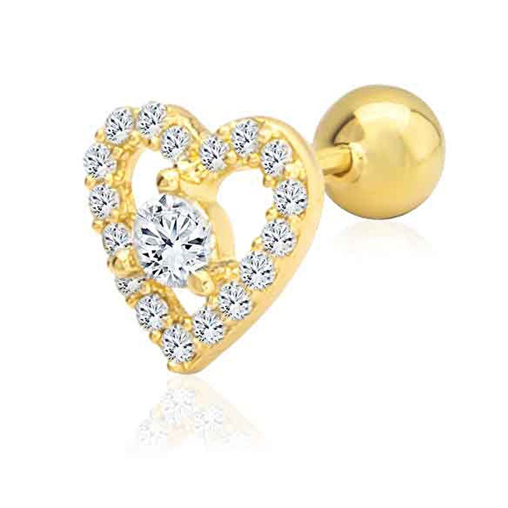 Altın Tektaş Tragus Küpe - 0001797