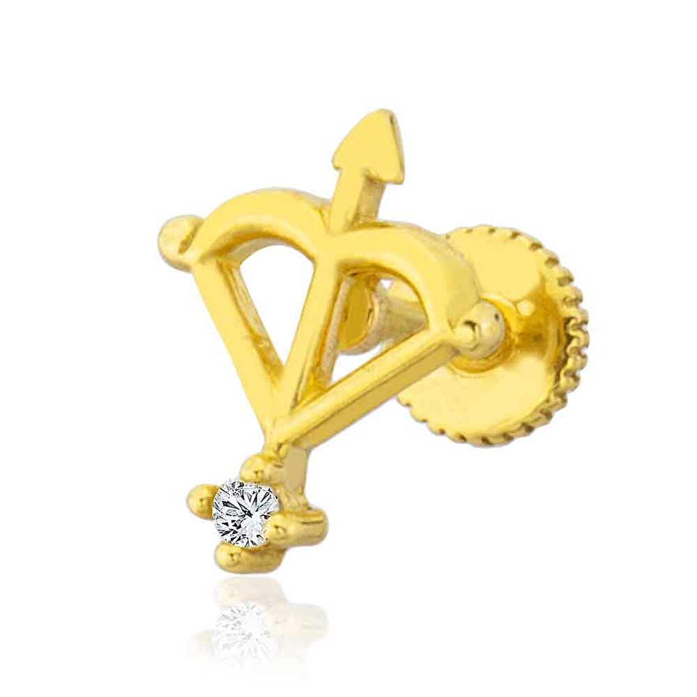 Taş Detaylı Tragus - 0001908