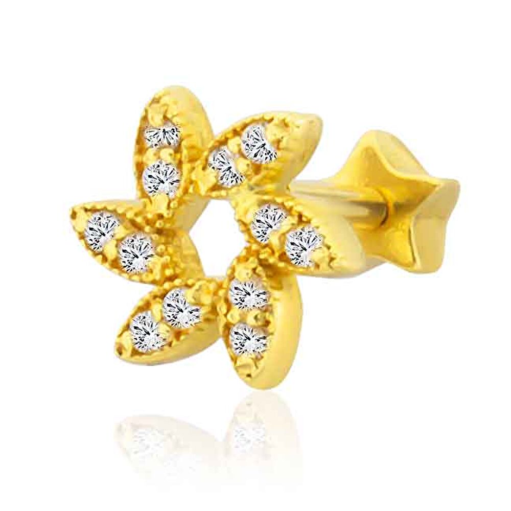 Çiçek Figürlü Tragus Küpe - 0001939