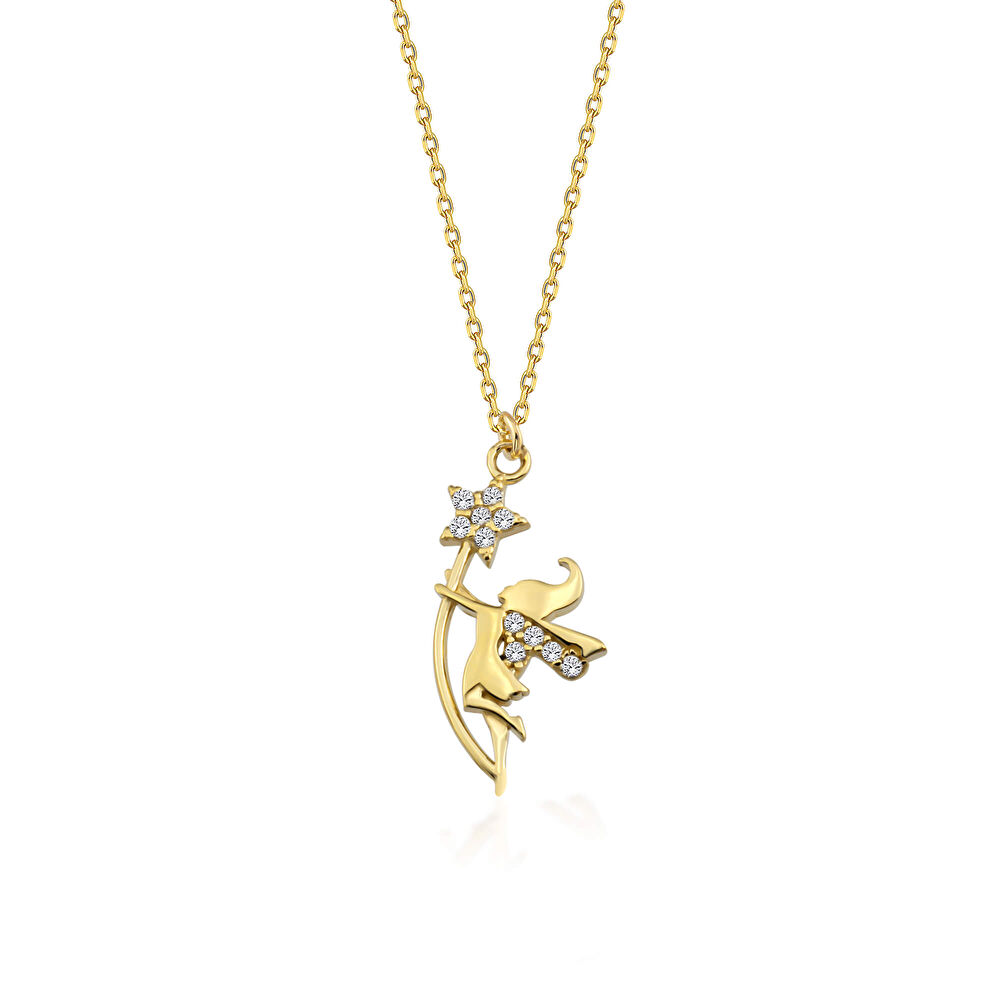 Taş Detaylı Peri Kolye - 0002215
