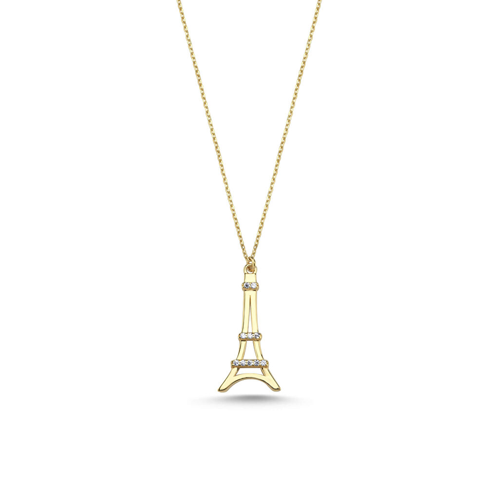 Eiffel Altın Kolye - 2657