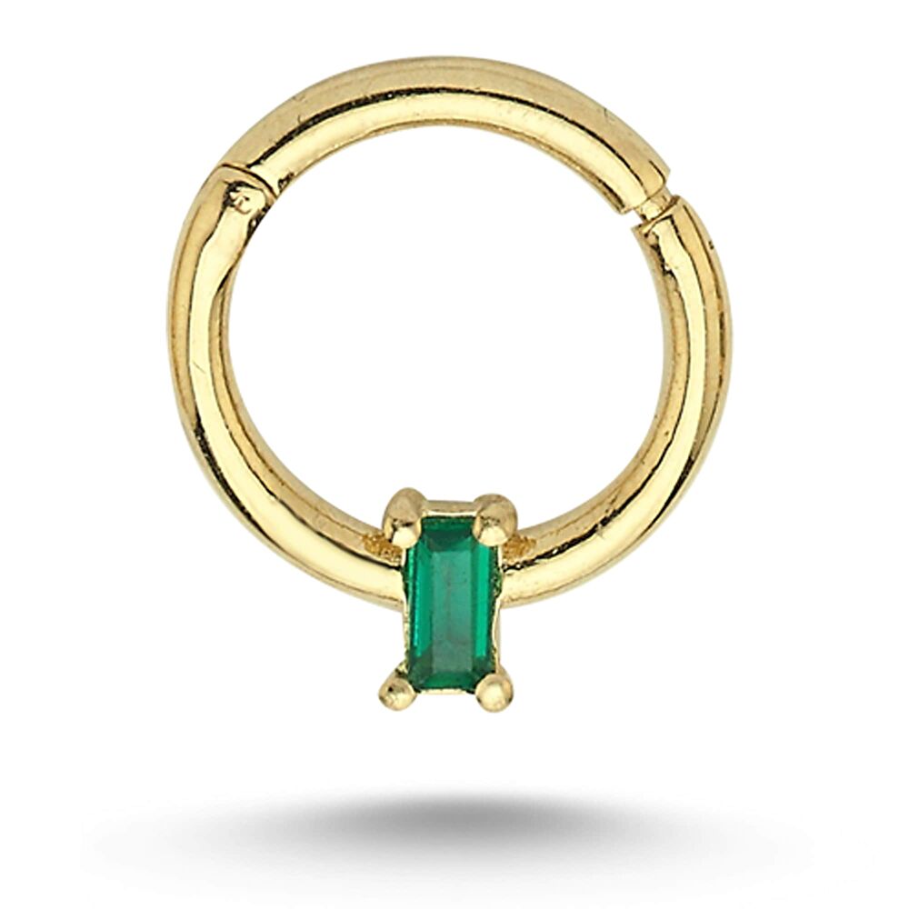 Renkli Baget Taşlı Piercing - 2848