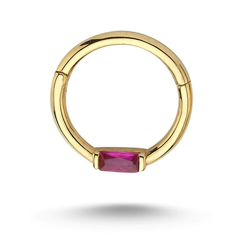 Renkli Baget Taşlı Piercing - 2849
