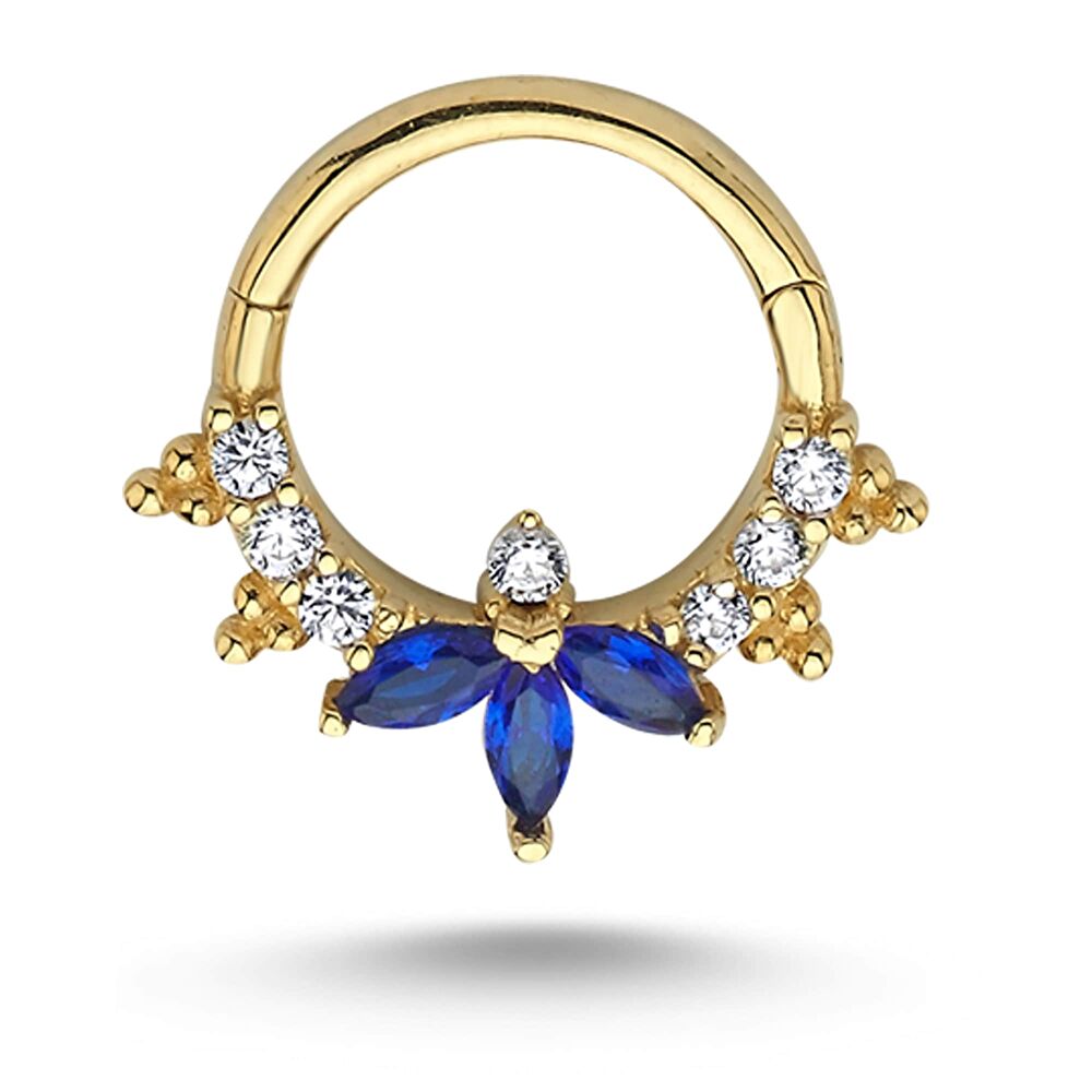 Renkli Markiz Taşlı Piercing - 2856