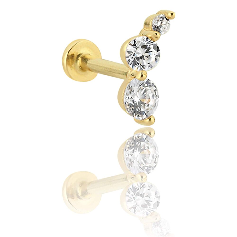 Taşlı Tragus Piercing - 2857