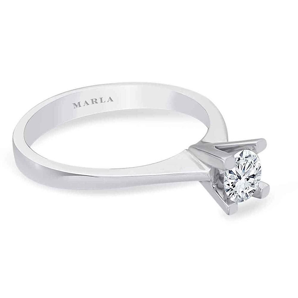 Pırlanta V Tırnak Tektaş Yüzük 0.30 ct