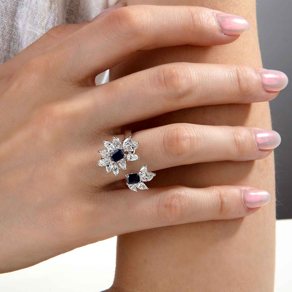 Markiz Taşlı  Safir Yüzük 0.50 ct.