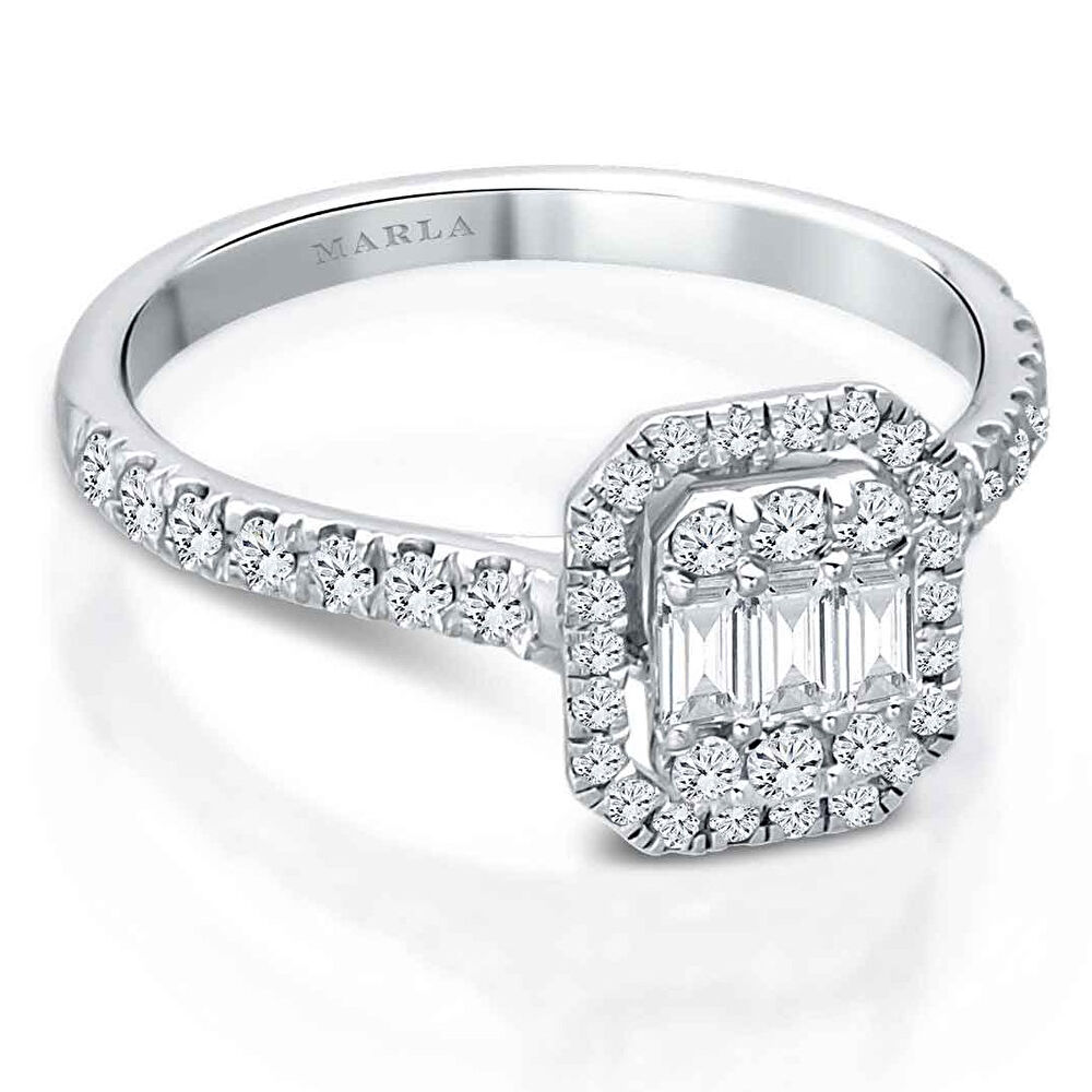 Pırlanta Baget Yüzük 0.60 Ct. - 230623-010