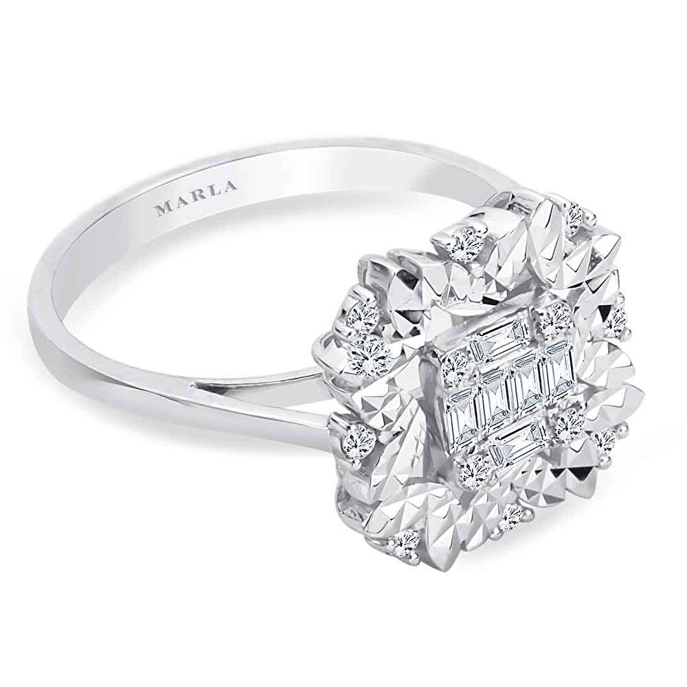 Pırlanta Baget Yüzük 0.78 Ct. - 230623-013