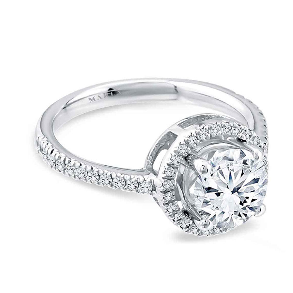 Pırlanta Yan Taşlı  Tektaş Yüzük 0.72 ct - 230623-046