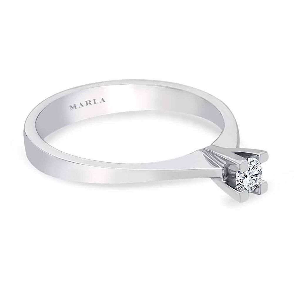 Pırlanta Tektaş Yüzük 0.10 Ct. - 230623-064