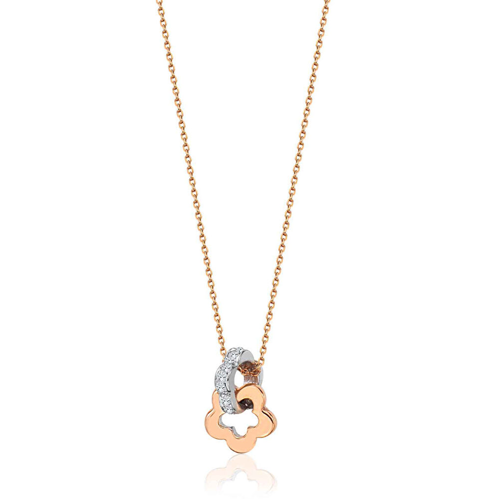 Pırlanta Rose Kolye 0.15 ct - 05072023-094