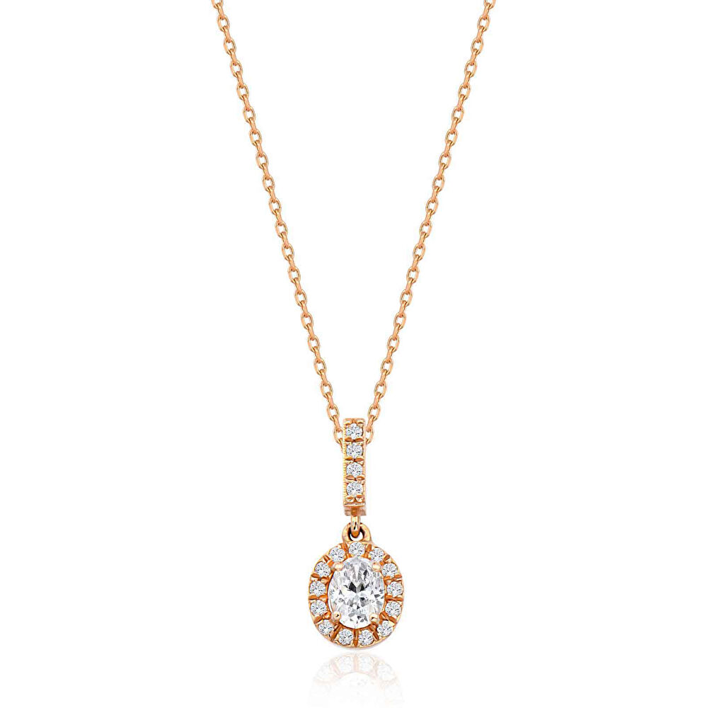 Pırlanta Rose  Kolye 0.40 Ct. - 05072023-109