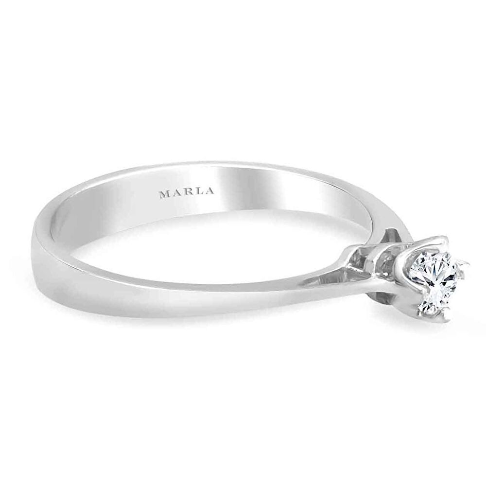 Pırlanta Altı Tırnak Tektaş Yüzük 0.10 CT - 0572023-221