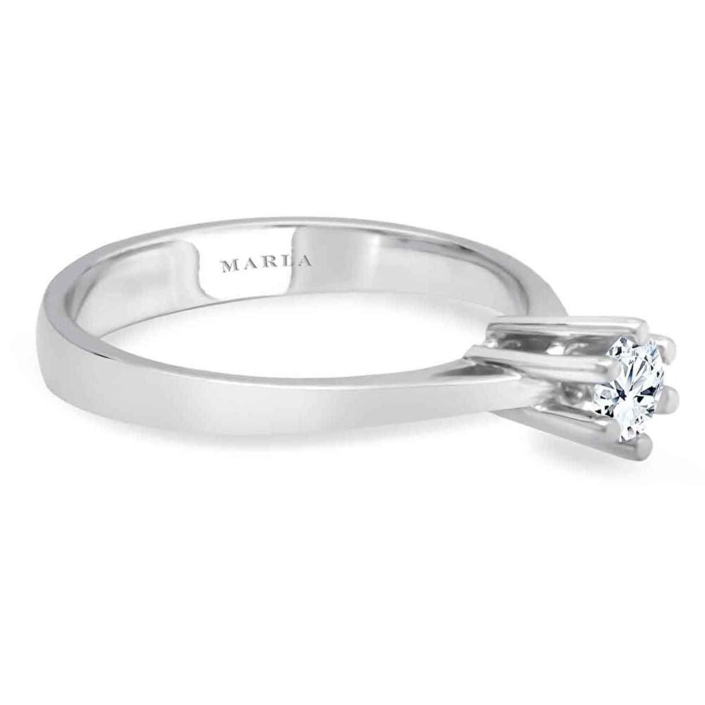 Pırlanta Altı Tırnak Tektaş Yüzük 0.40 CT - 0572023-227