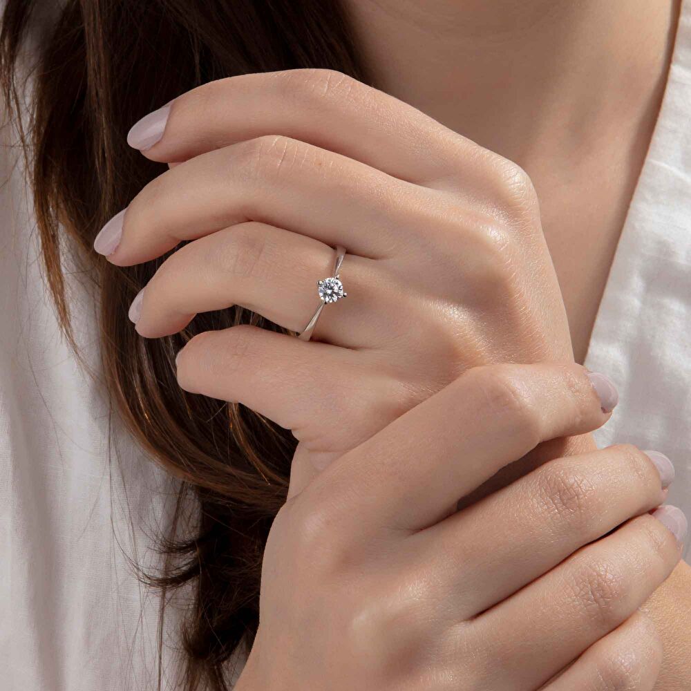 Pırlanta Daisy Tektaş Yüzük 0.50 CT. - 0572023-250