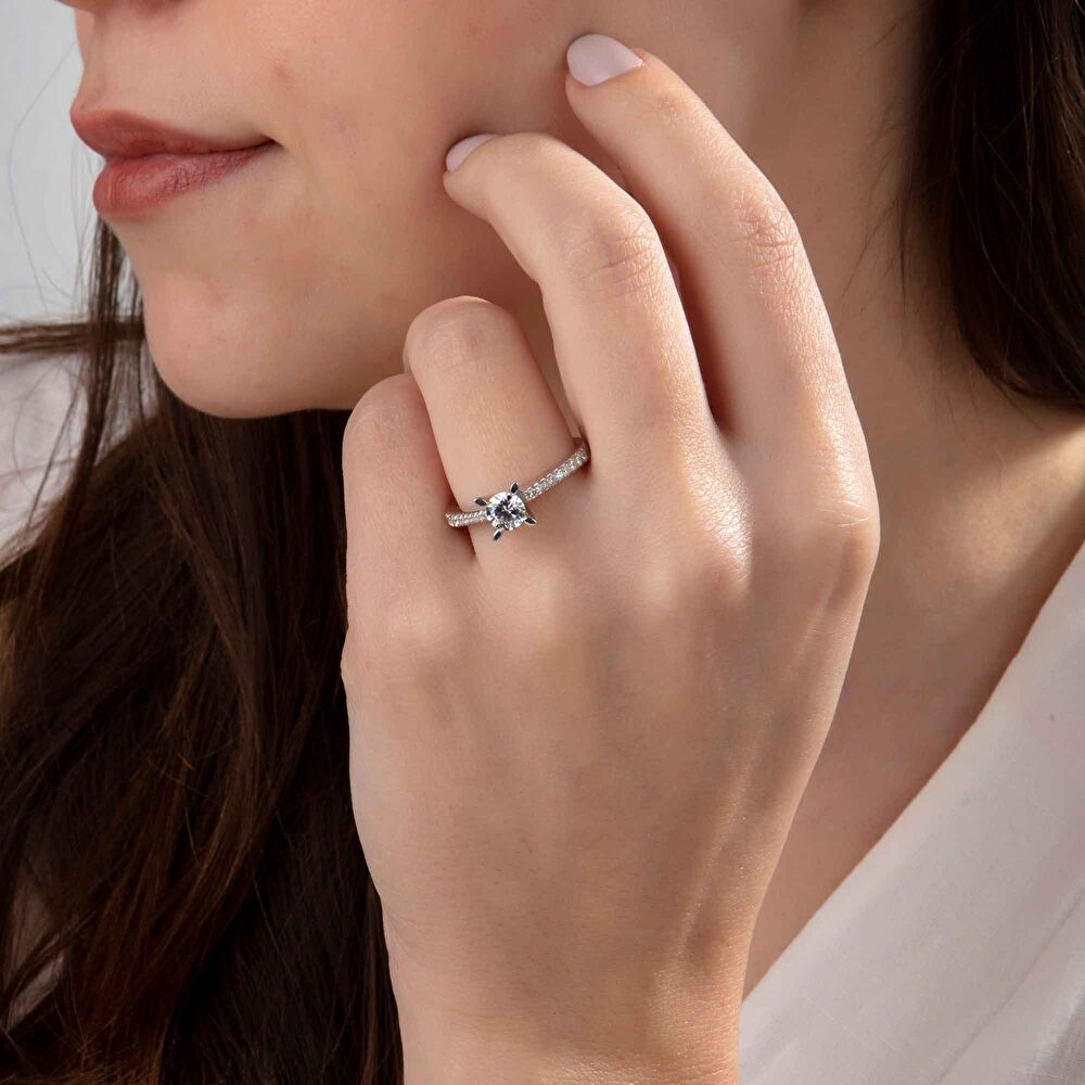 Pırlanta Aura Tektaş Yüzük 0.58 CT. - 0572023-276