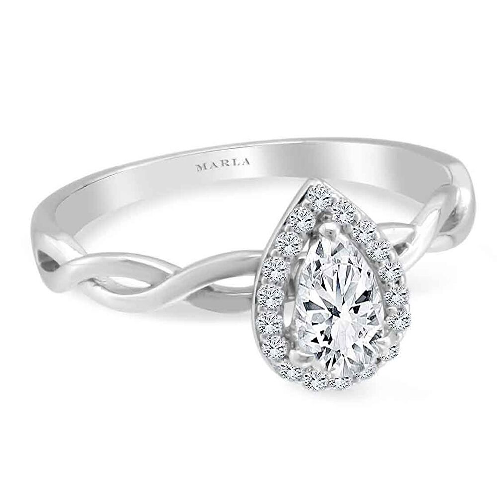 Pırlanta Damla Tektaş Yüzük 0.38ct - 0572023-354