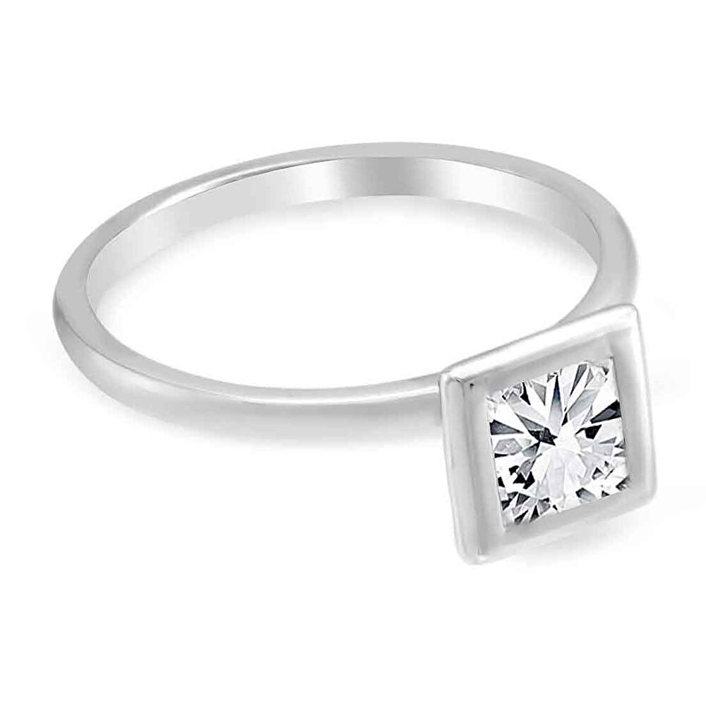 Pırlanta Prenses Tektaş Yüzük 0.25 ct - 0572023-380