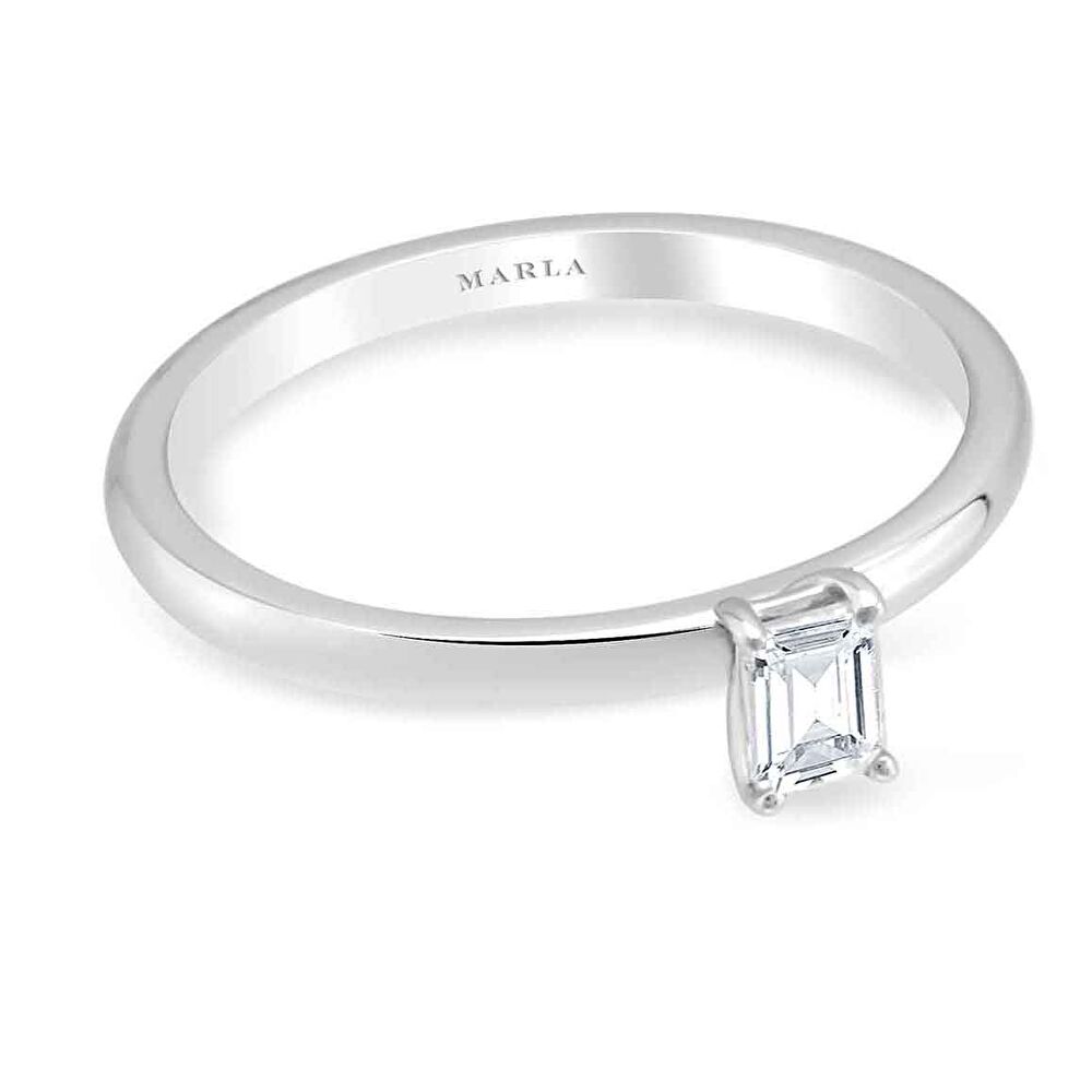 Pırlanta Baget Tektaş Yüzük 0.10 ct - 0572023-383