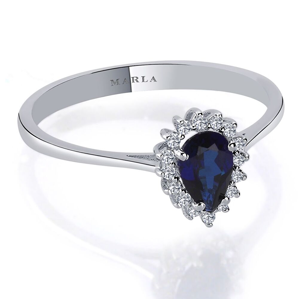 Safir Pırlanta Yüzük 0.50 Karat - 26072024-120