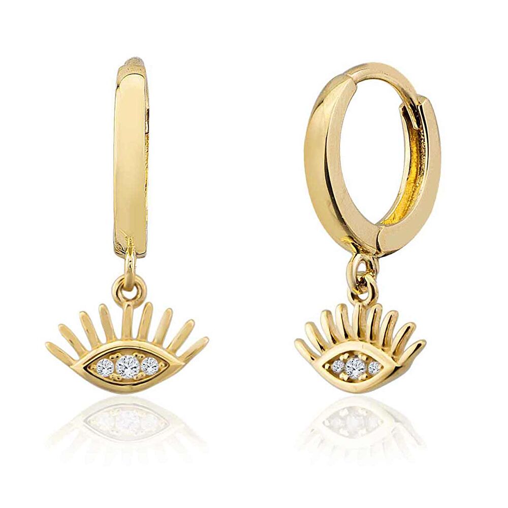 Göz Cahrmlı Altın Küpe - 0040695