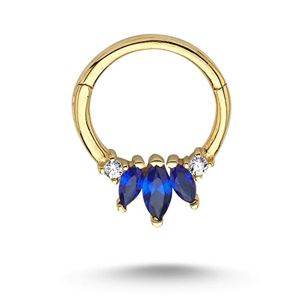 Markiz Kesim Safir  Halka Piercing