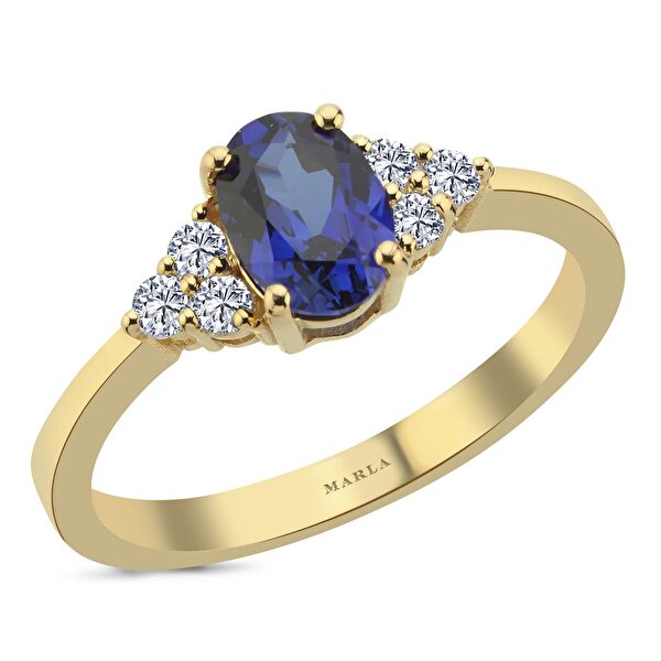 Oval Safir Yüzük 1.03 Karat