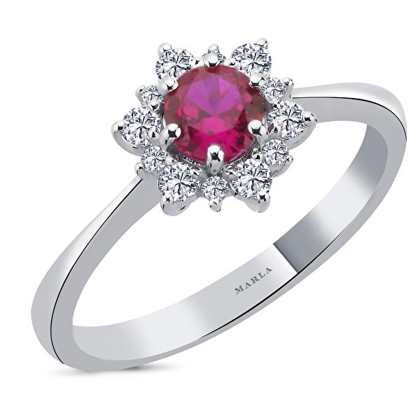 Pembe safir Yüzük 0.39 Karat