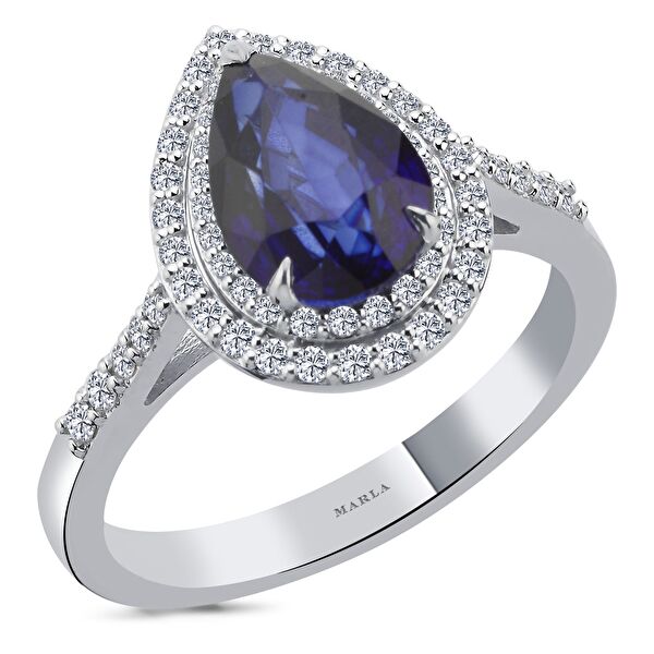 Safir Pırlanta Yüzük 1.32 Karat